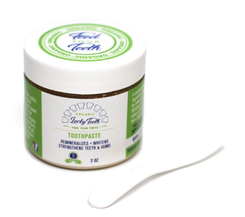 Lucky Teeth Organic ToothpasteAll Natural Remineralizes and Fortifies Teeth and Gums 2 oz